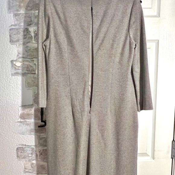 PESERICO Dress Made In Italy Size EU 46/US 10-12 New With Tags Long Sleeve Beige - Picture 6 of 8